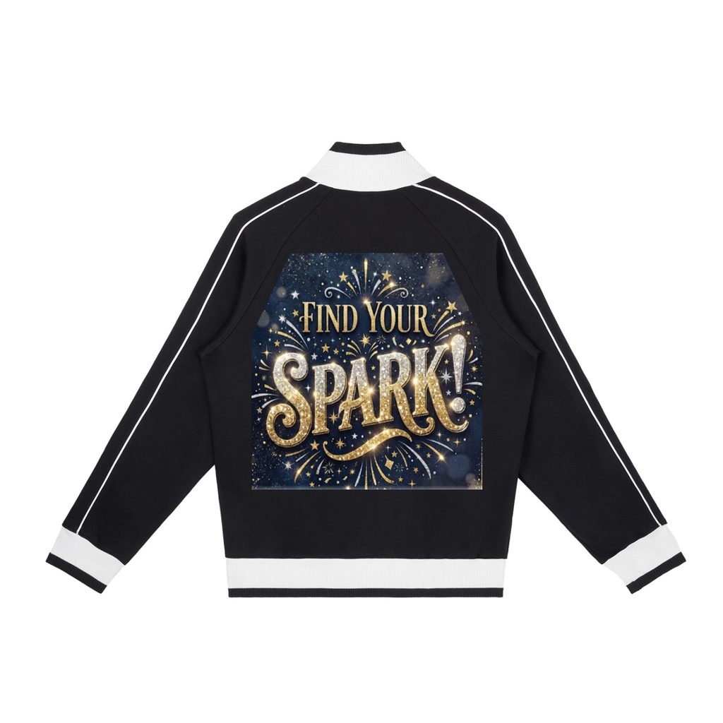 Chaqueta deportiva con cremallera, mangas raglán y bloques de color