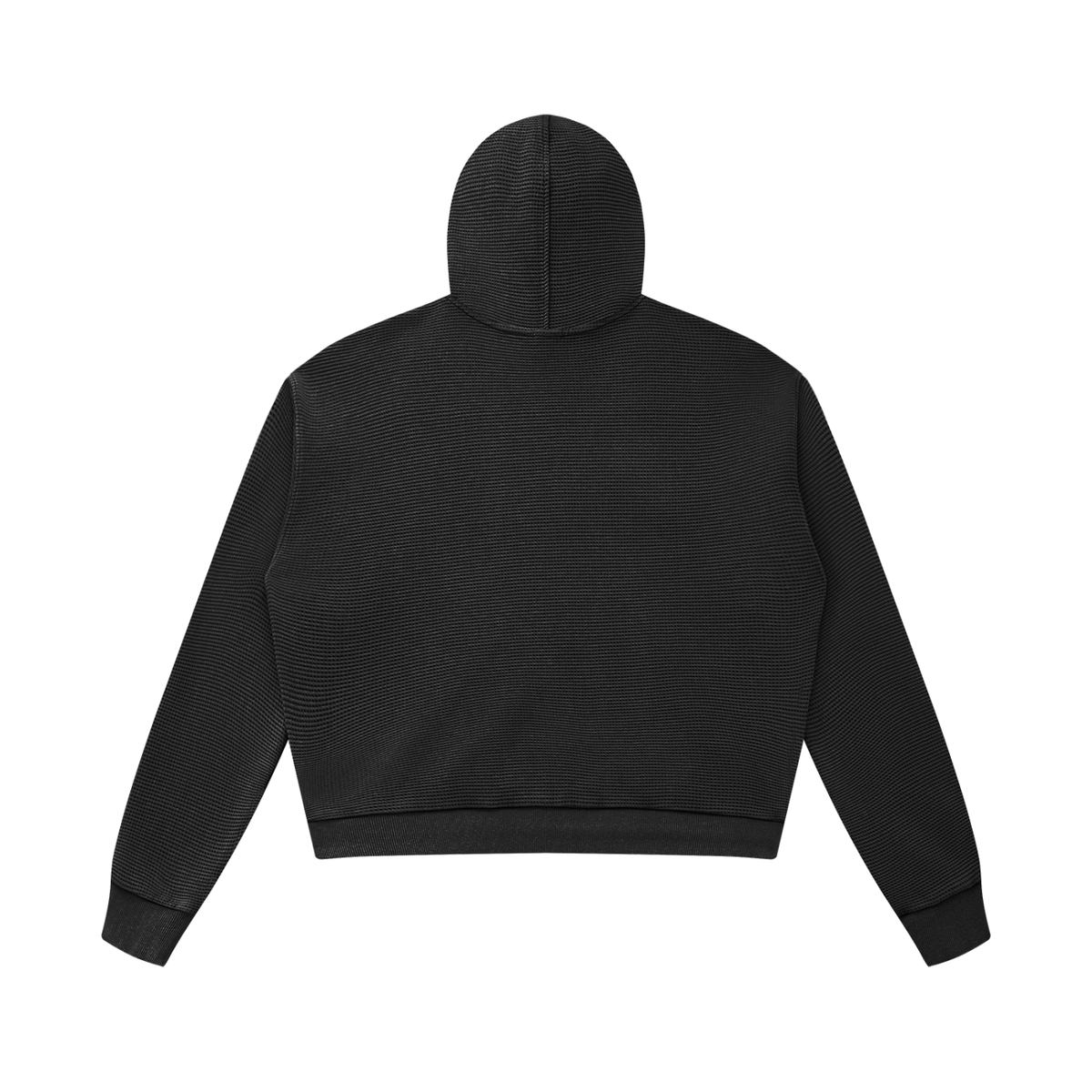 Unisex Mineral Wash Boxy Waffle Hoodie