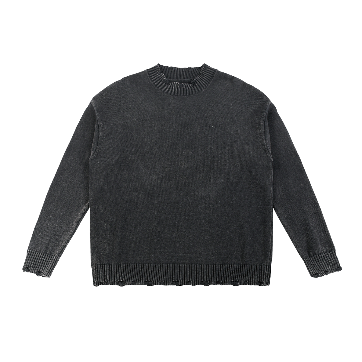Vintage Washed Hand-Frayed Sweater