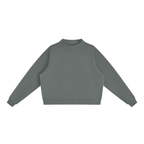Essential Fleece Mock-Neck Crew Sweatshirt