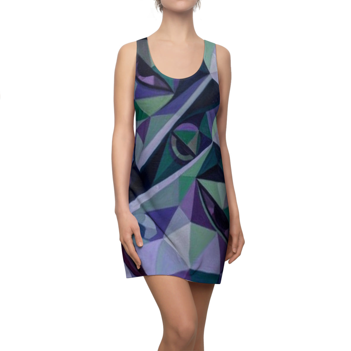 Geometric Abstract Racerback Dress | Print No More Stolen Sisters Series #mmiwg