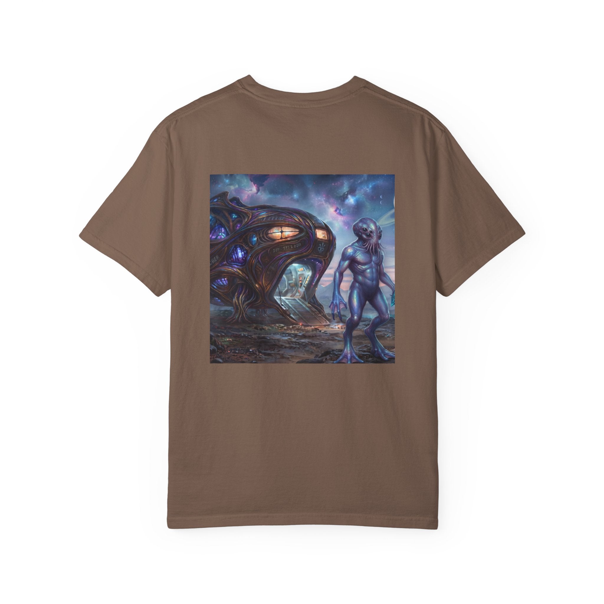 T-shirt Rencontre Extraterrestre — T-shirt Art Cosmique de Science-Fiction
