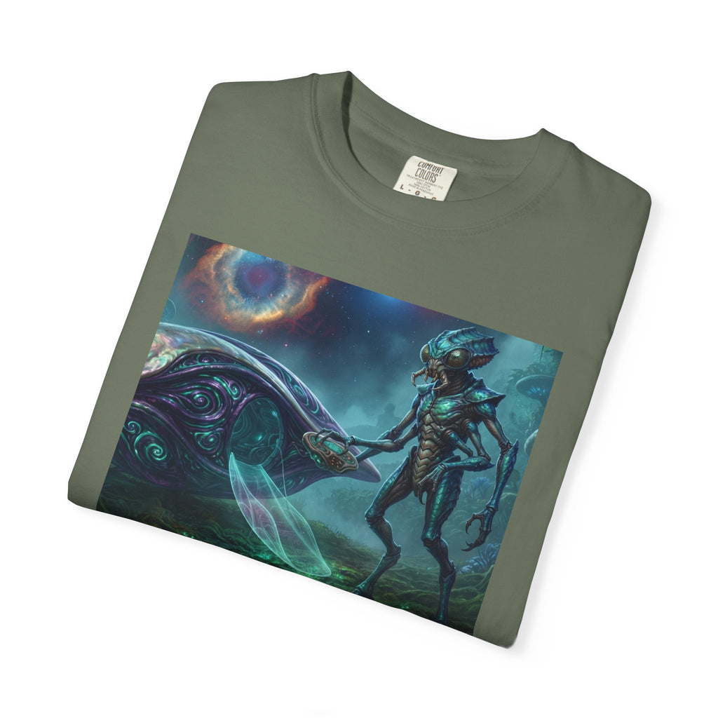 T-shirt Rencontre Extraterrestre — T-shirt Art Cosmique de Science-Fiction