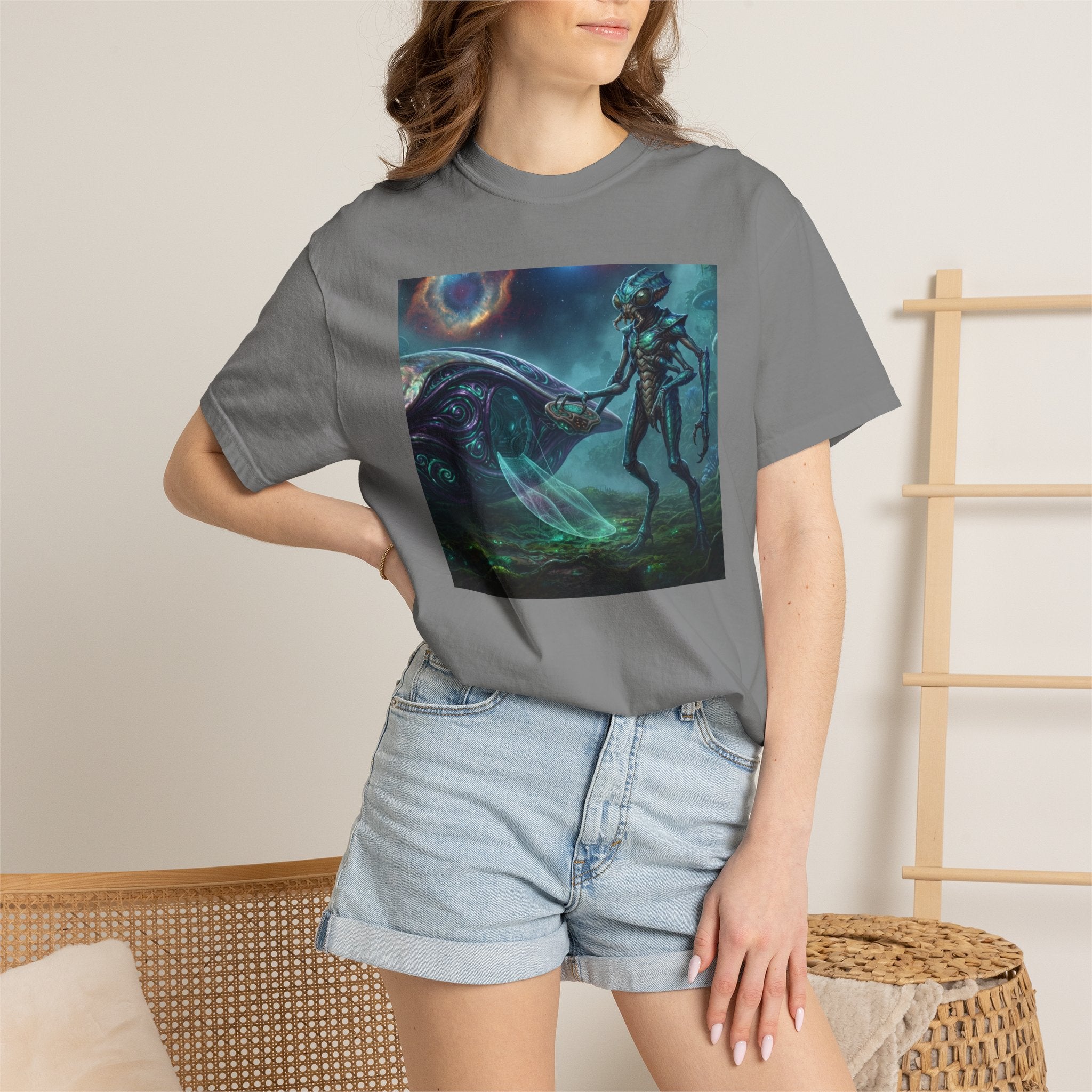 T-shirt Rencontre Extraterrestre — T-shirt Art Cosmique de Science-Fiction
