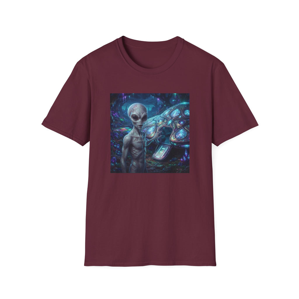 Alien Encounter T‑Shirt — Galactic Grey Extraterrestrial Art Tee