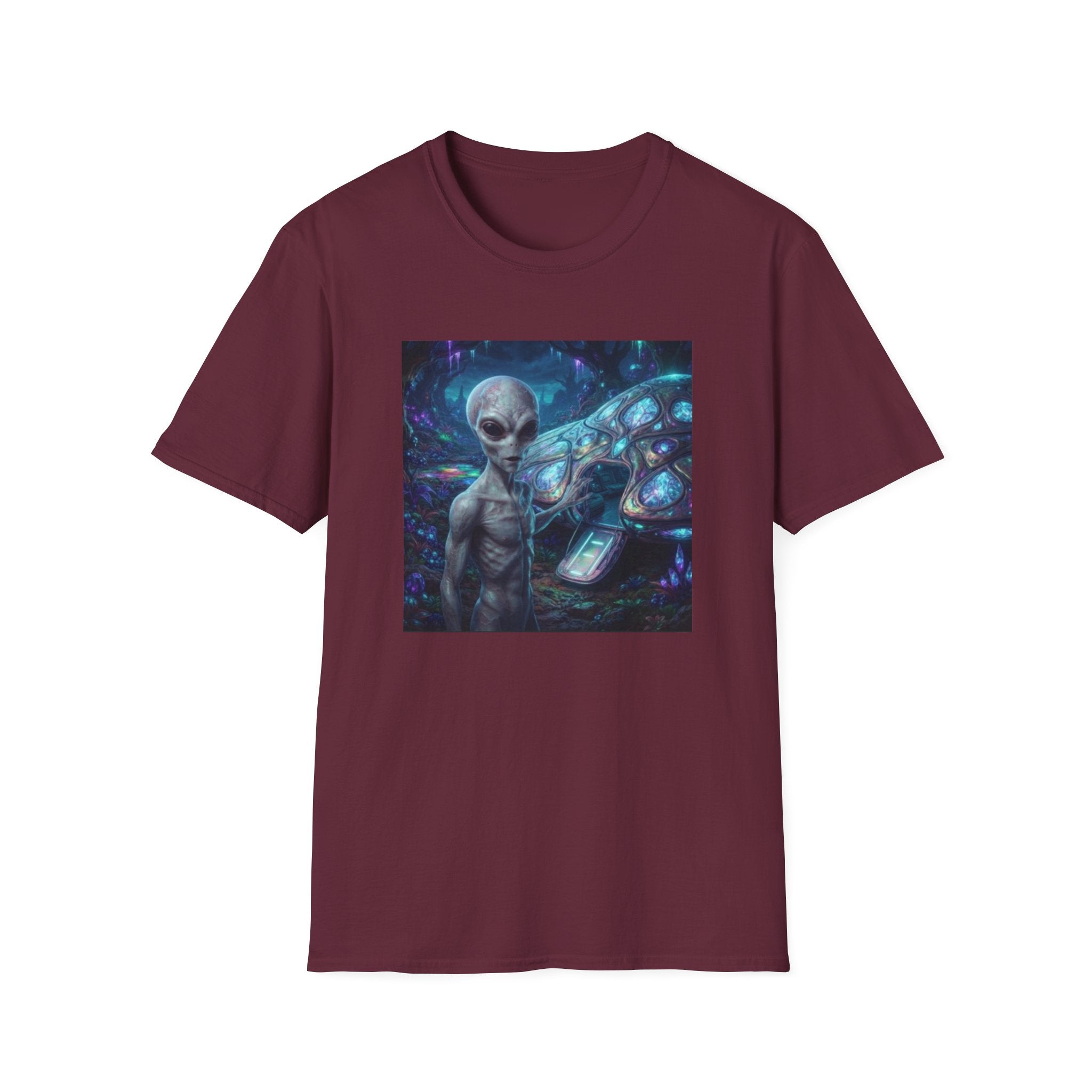 Alien Encounter T‑Shirt — Galactic Grey Extraterrestrial Art Tee