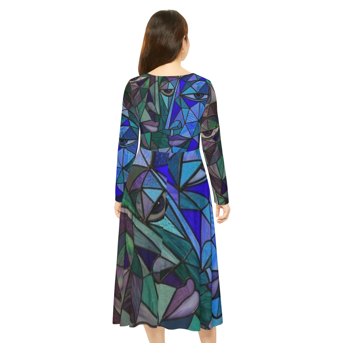 Abstract Long Sleeve Work Dress | No More Stolen Sisters Series #mmiwg