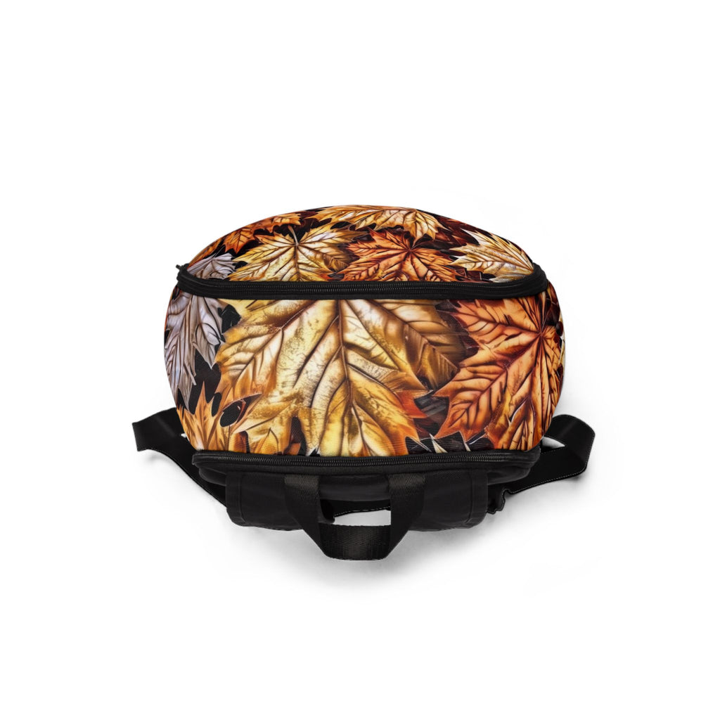 Autumn Maple Leaves Backpack - Fall Leaf Print Fabric Backpack
