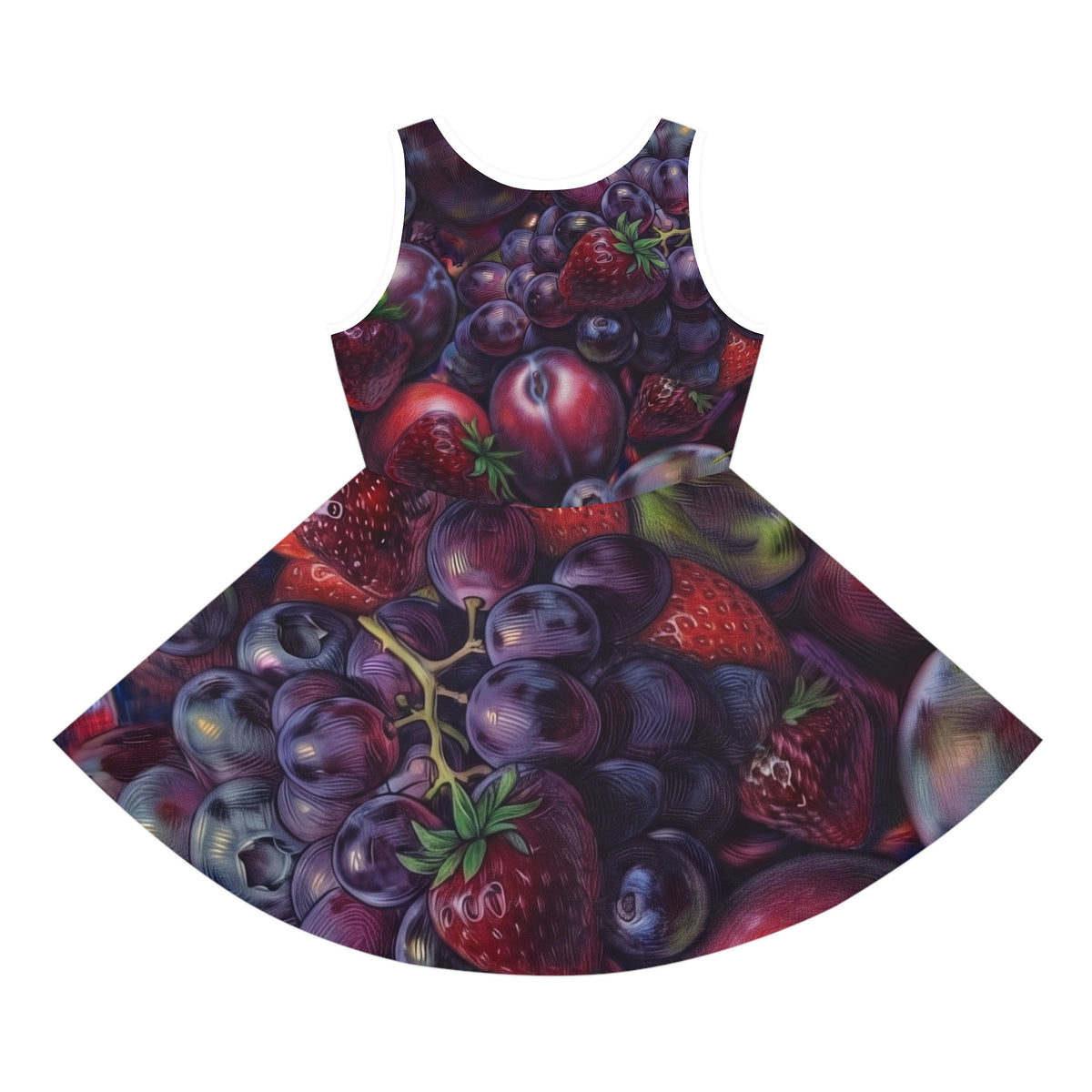 Girls' Berry Patch Sundress — Fruit Print Sleeveless Dress for Kids -"No More Stolen Sisters!" Collection