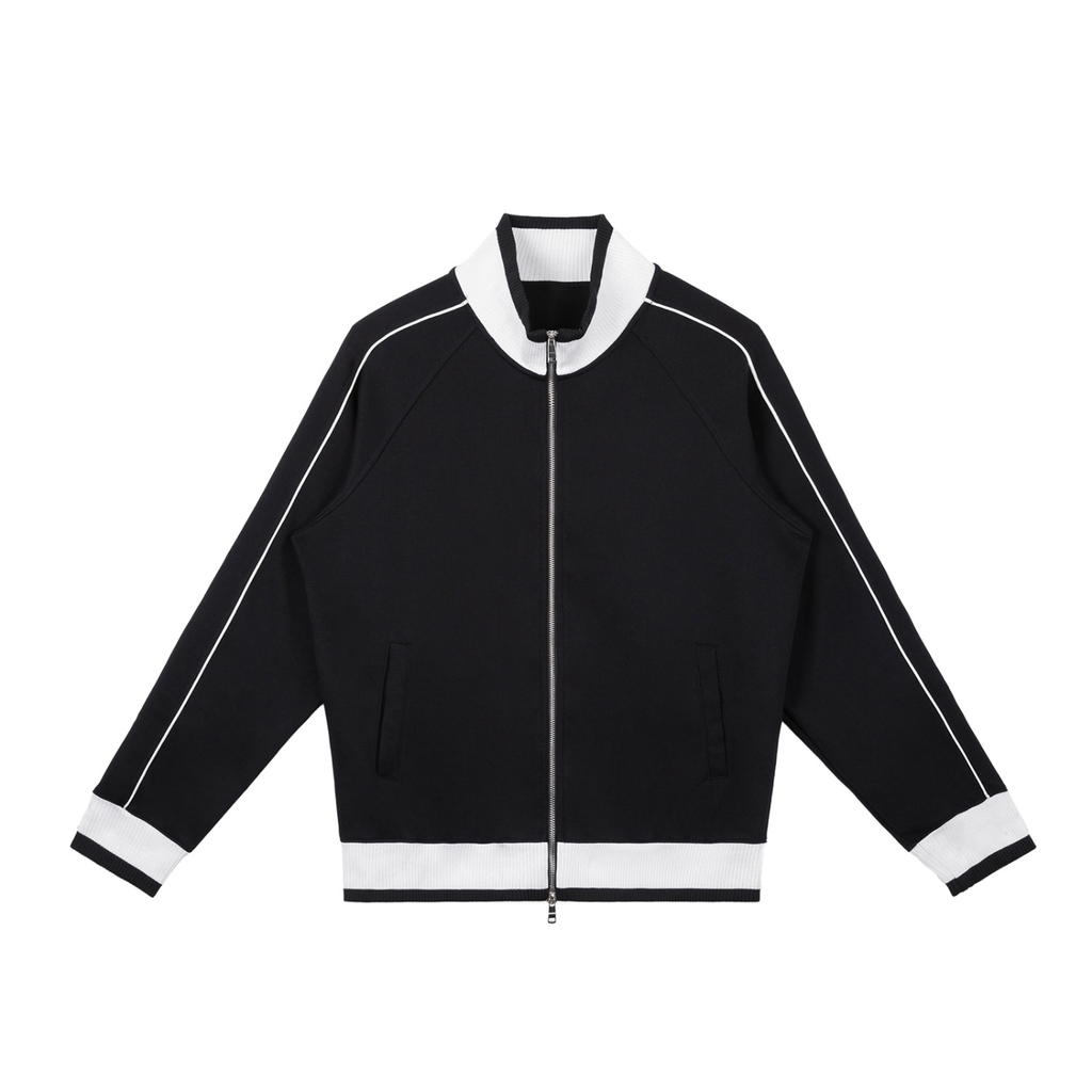 Giacca da allenamento con zip, maniche raglan e blocco di colore