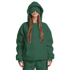 Women's Travel Nap Hoodie with Built-in Eye Mask|DTF
