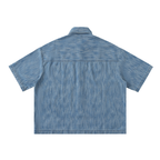 Distressed Wash Short-Sleeve Shirt