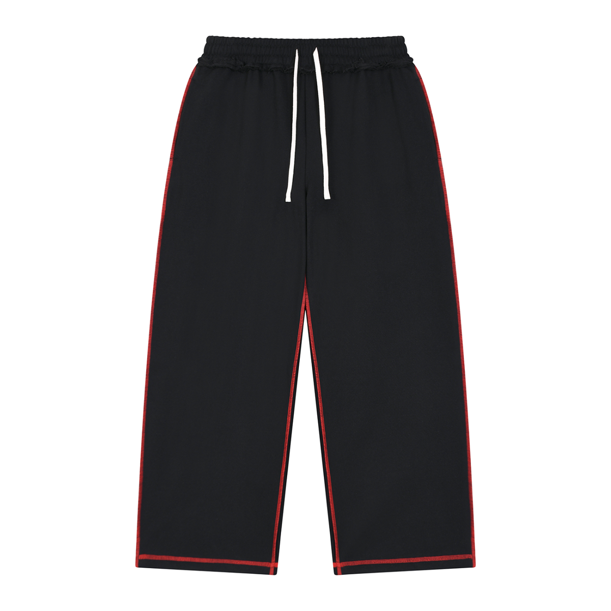 Pantaloni della tuta unisex con orlo grezzo e impuntura