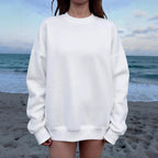 Women's Drop Shoulder Crew Neck Sweatshirt|DTF