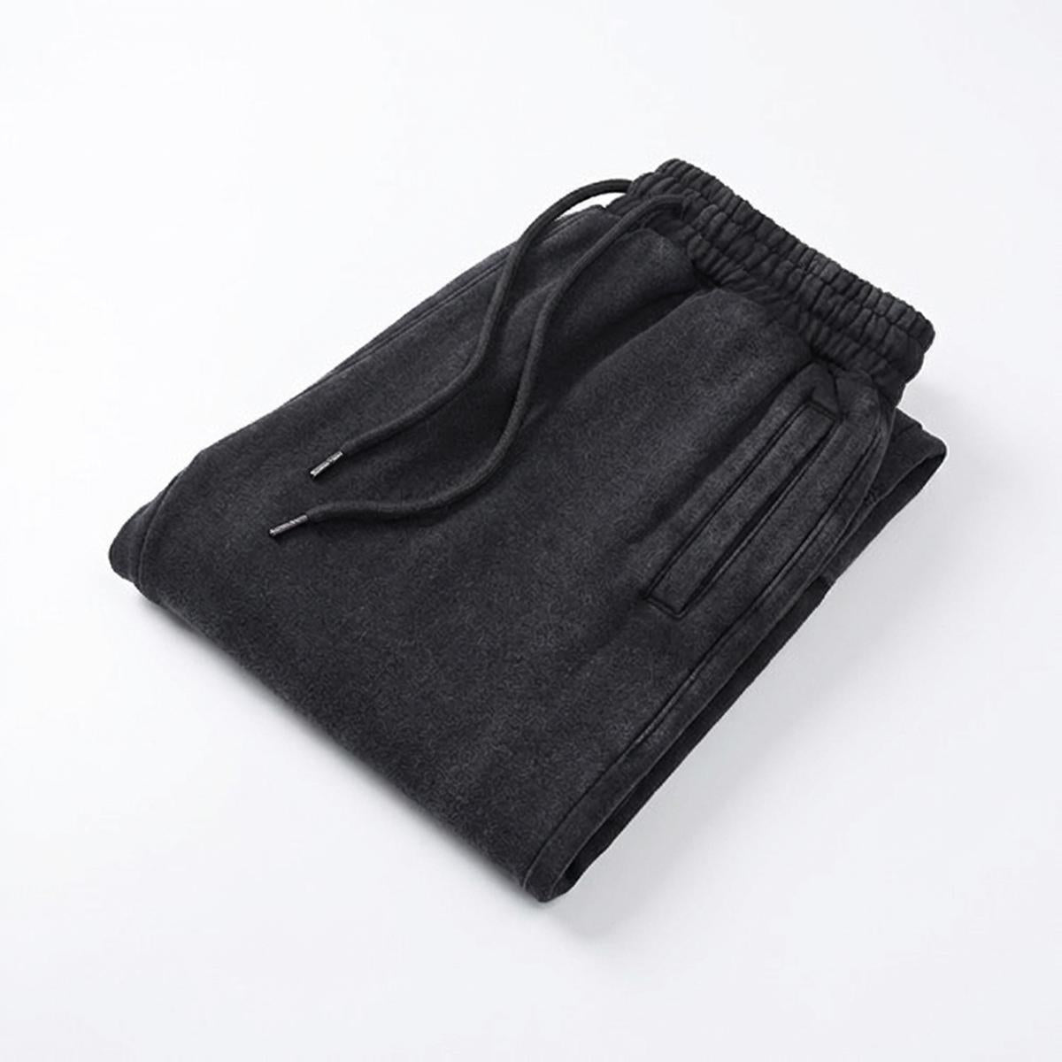 Heavyweight Fleece-Lined Washed Jogger Pants for Men|355GSM DTG