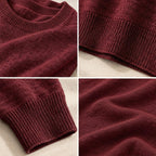 Unisex Soft Wool-Blend Crewneck Knit Sweater|Embroidery