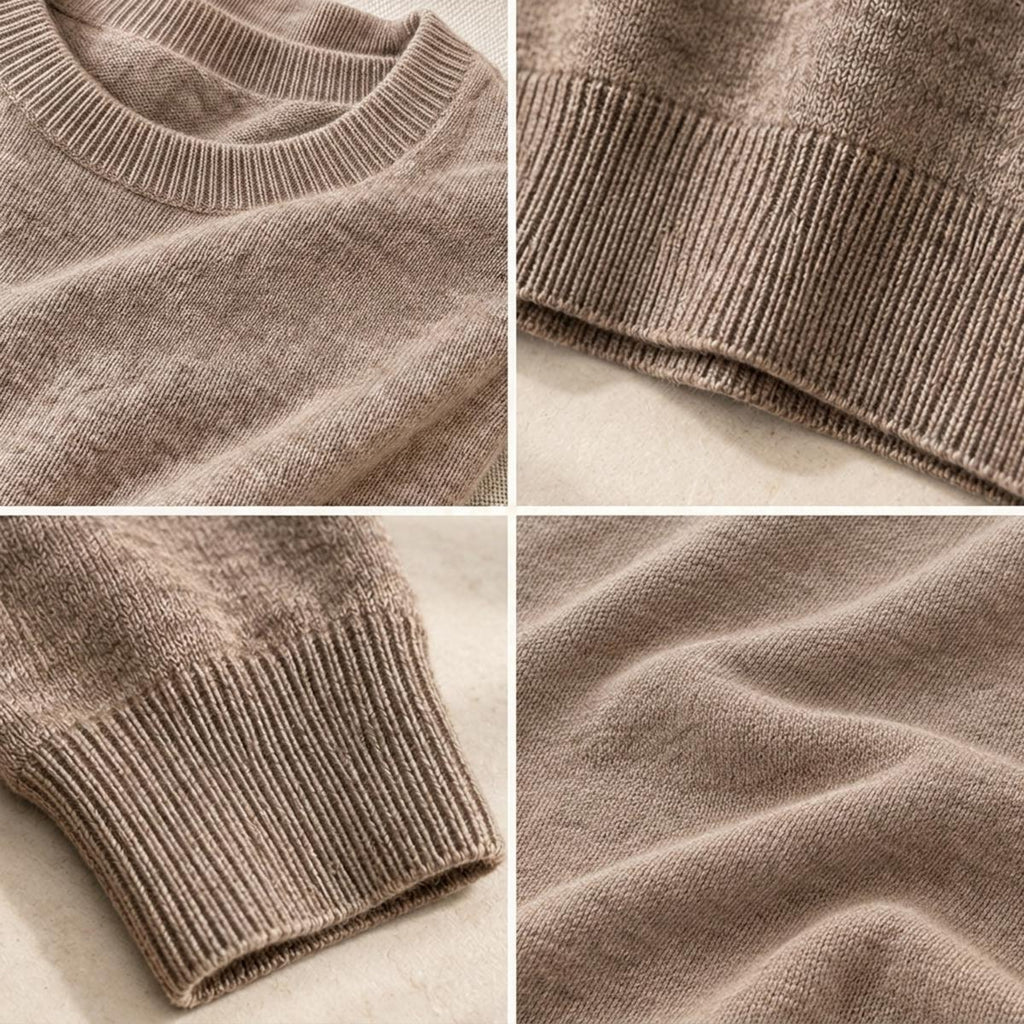 Unisex Soft Wool-Blend Crewneck Knit Sweater|Embroidery