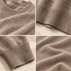 Unisex Soft Wool-Blend Crewneck Knit Sweater|Embroidery
