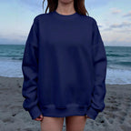 Women's Drop Shoulder Crew Neck Sweatshirt|DTF
