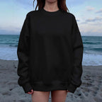 Women's Drop Shoulder Crew Neck Sweatshirt|DTF