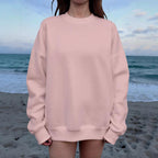 Women's Drop Shoulder Crew Neck Sweatshirt|DTF