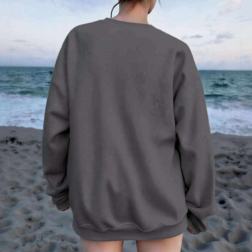 Women's Drop Shoulder Crew Neck Sweatshirt|DTF