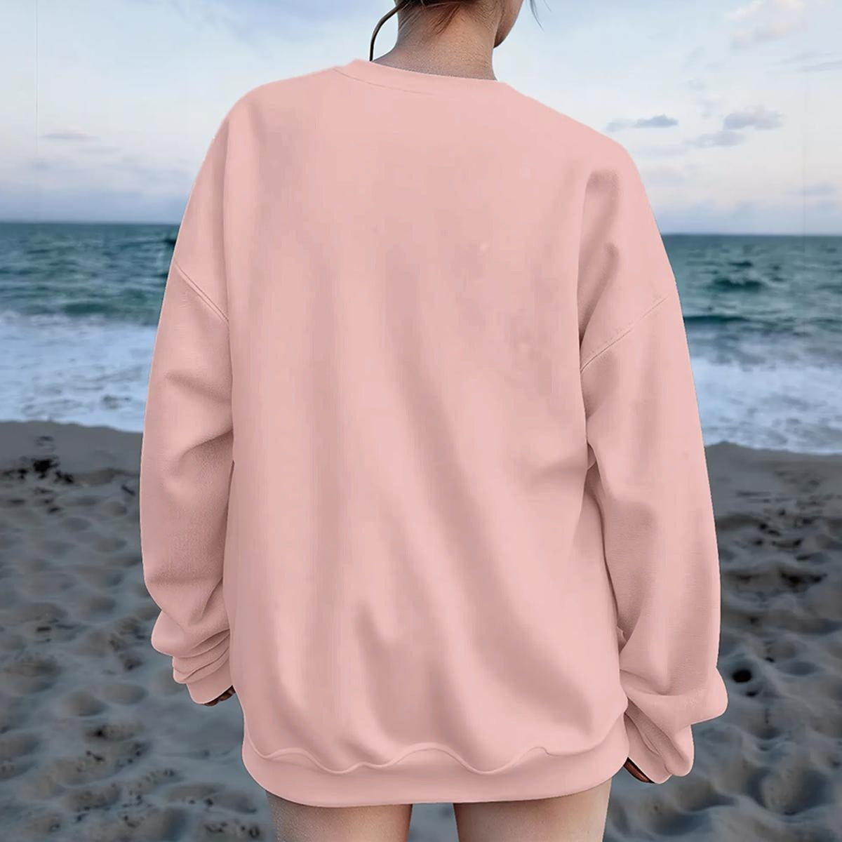 Women's Drop Shoulder Crew Neck Sweatshirt|DTF