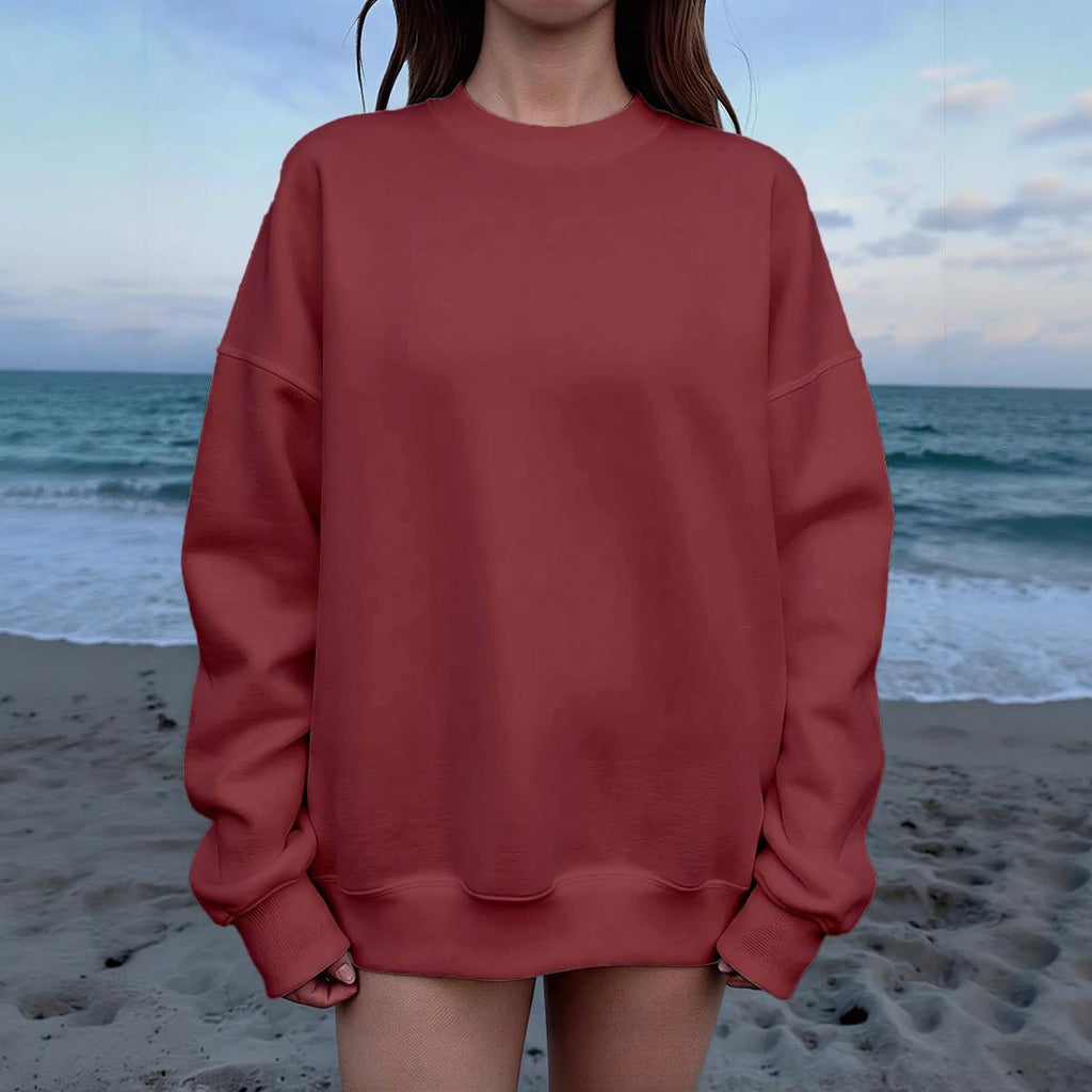 Women's Drop Shoulder Crew Neck Sweatshirt|DTF