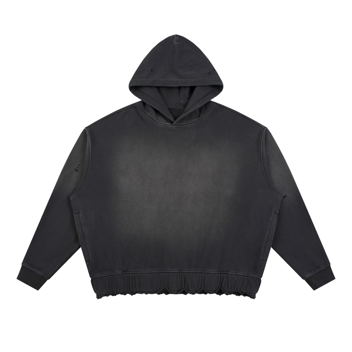 Unisex Sunfade Ripped Boxy Hoodie