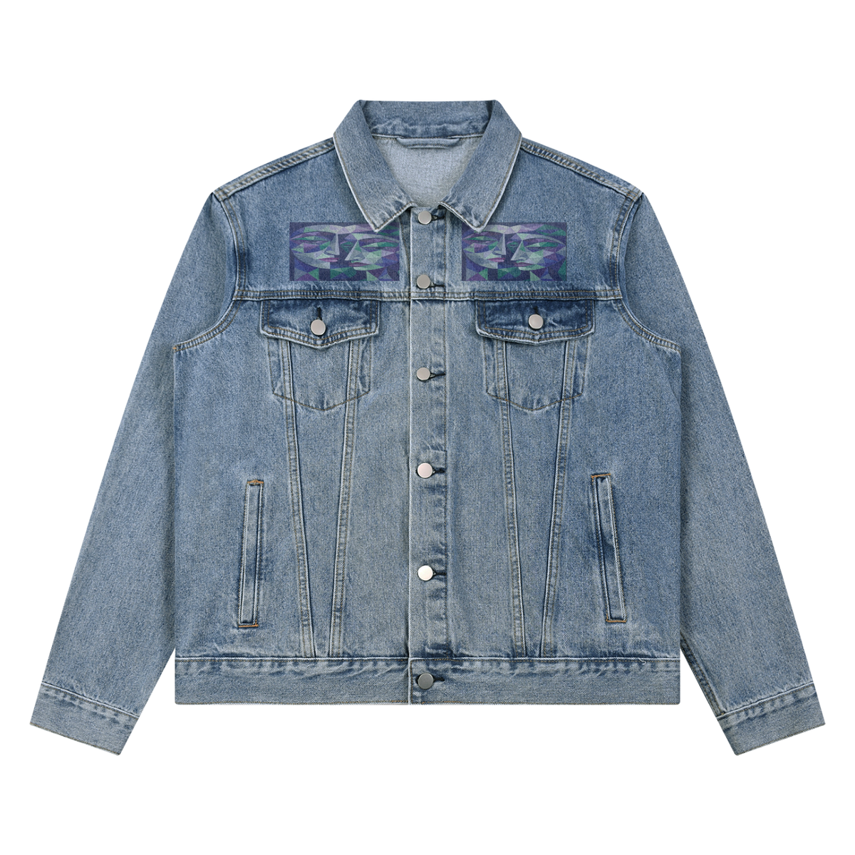Unisex Vintage Wash Denim Jacket