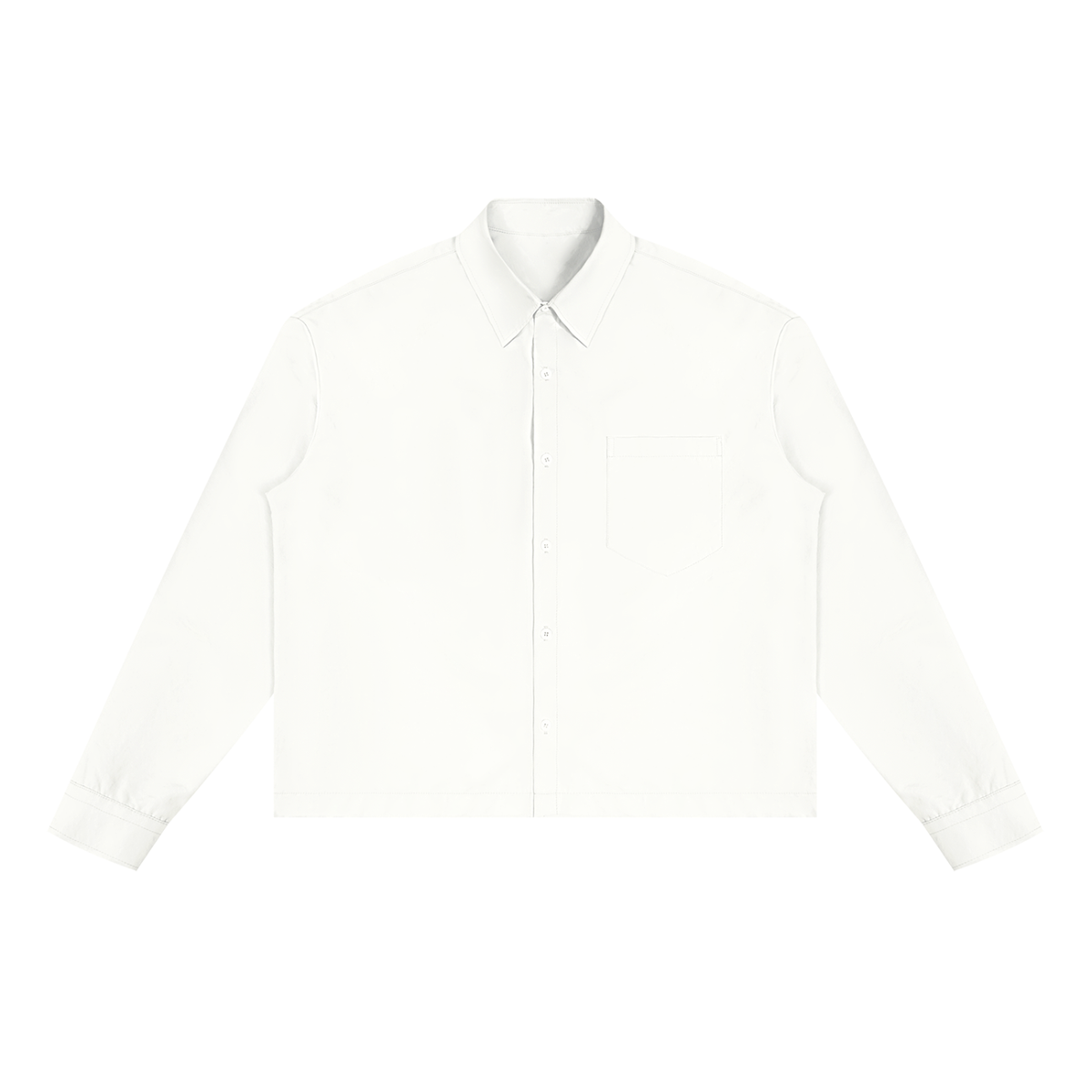 Camicia unisex boxy a maniche lunghe