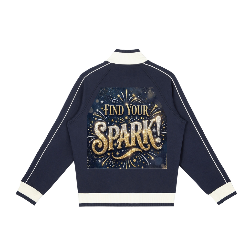 Chaqueta deportiva con cremallera, mangas raglán y bloques de color