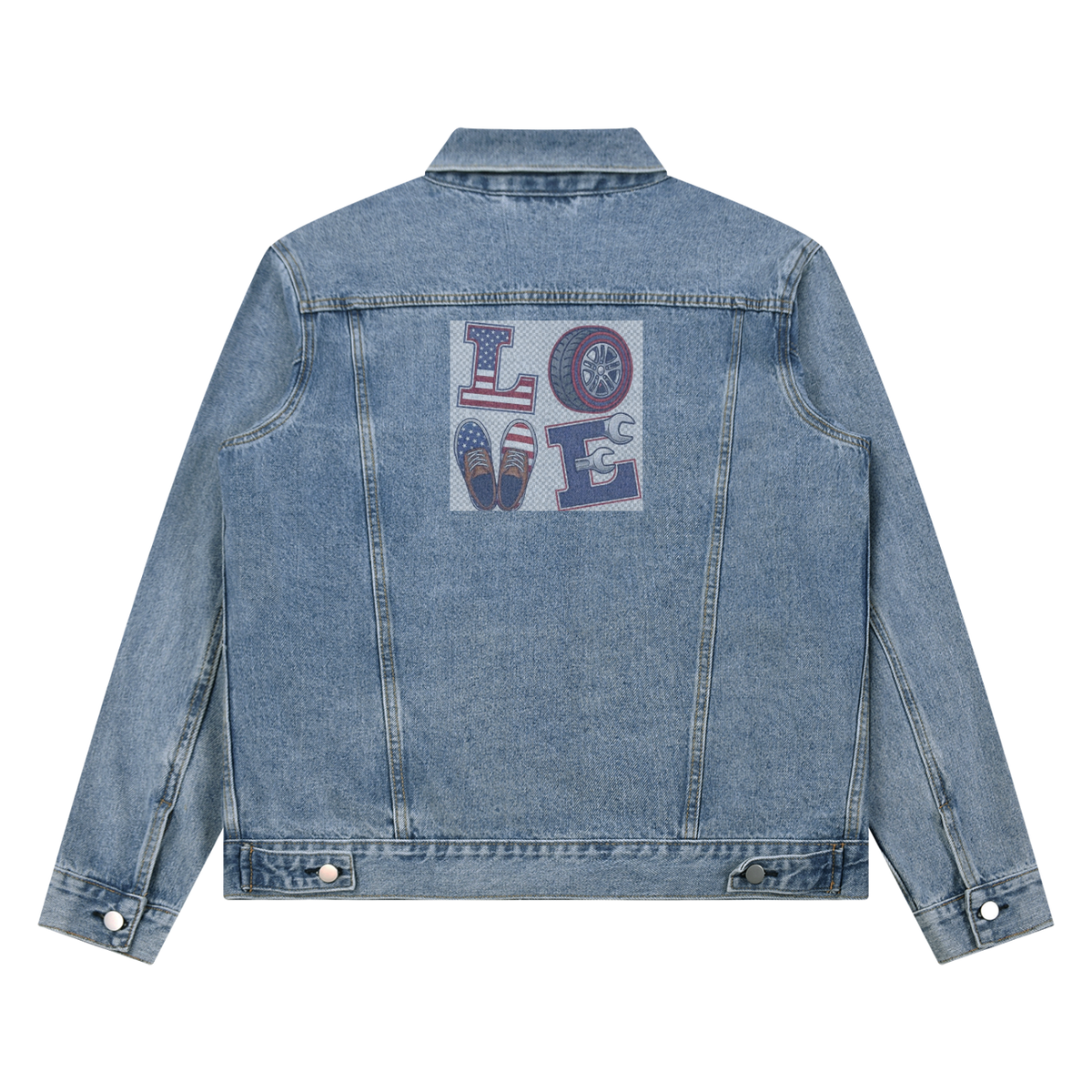 Unisex Vintage Wash Denim Jacket