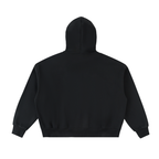 Felpa con cappuccio squadrata full-zip in pile