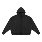 Unisex Vintage Wash Full Zip Boxy Hoodie