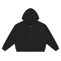 Unisex Waffle Boxy Full Zip Hoodie