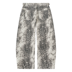 Men's Snake Print Barrel Leg Pants