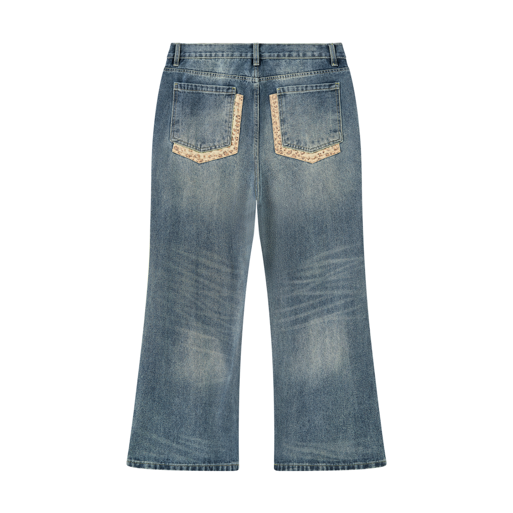 Jeans in denim da uomo con lavaggio vintage