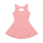 Women’s open-back tennis dress by ODMPOD featuring a sleeveless design and lightweight fabric for active sportswear.