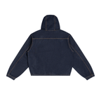 Men's Boxy Vintage Wash Hooded Denim Jacket
