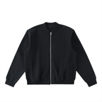 Essential Zip-Up Fleeced Varsity Jacket