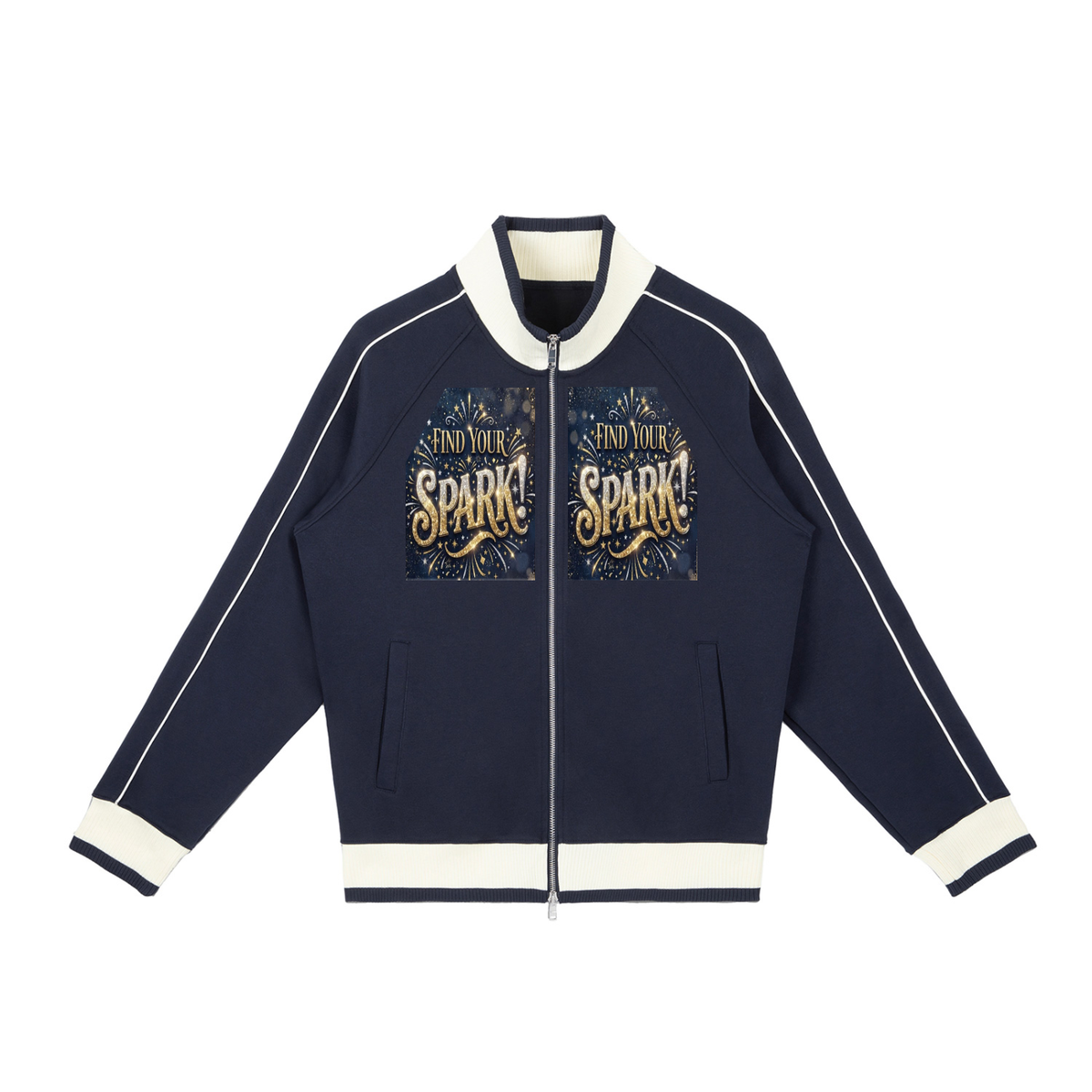 Color Block Raglan Sleeve Zip Track Jacket