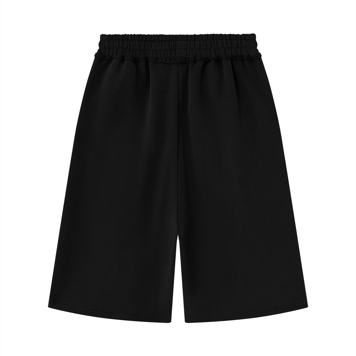 Pantaloncini in pile unisex con orlo grezzo