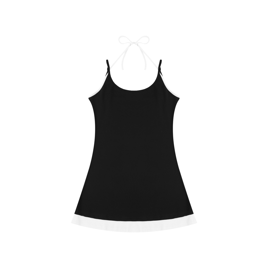 Abito smanicato da donna color block