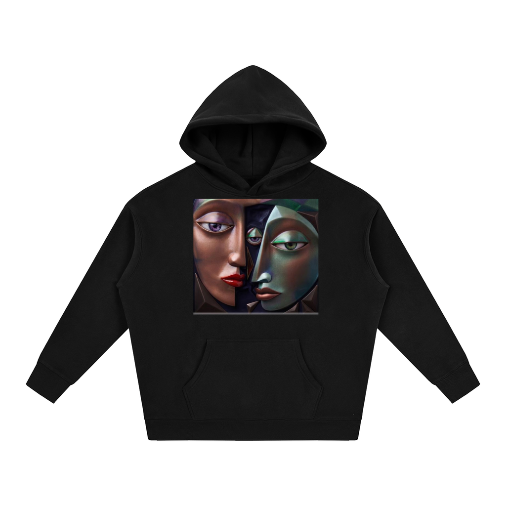 Sudadera con capucha forrada de felpa de talla grande