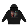 Sudadera con capucha forrada de felpa de talla grande
