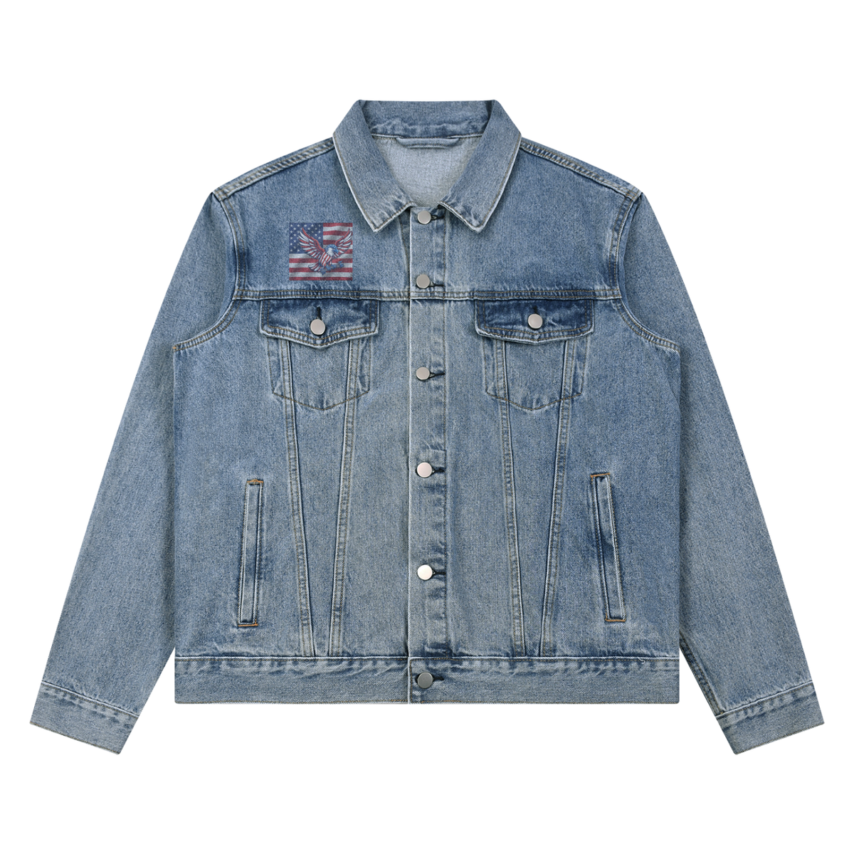Unisex Vintage Wash Denim Jacket