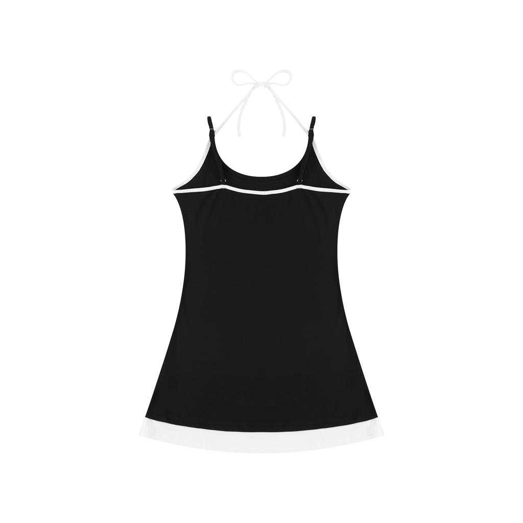 Abito smanicato da donna color block
