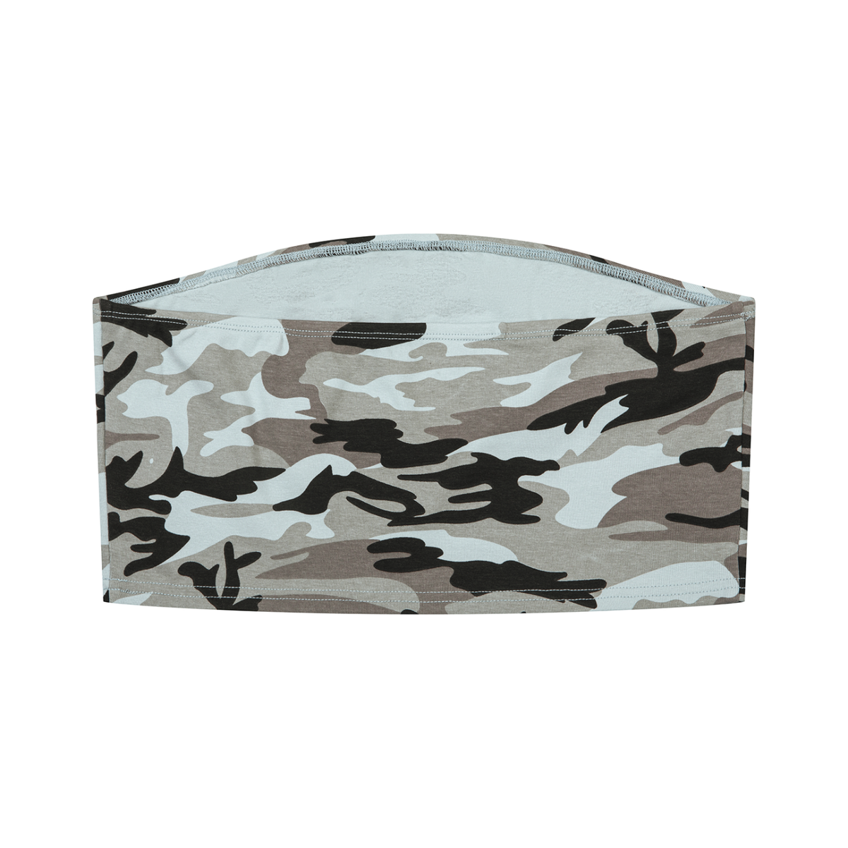 Top a tubiera corto camouflage da donna