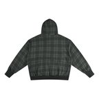 Felpa con cappuccio unisex a quadri color block